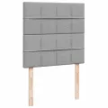 cadre de lit avec matelas gris clair 80x200 cm tissu