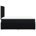 cadre de lit avec matelas noir 120x190 cm tissu