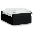 cadre de lit avec matelas noir 120x190 cm tissu