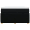 cadre de lit avec matelas noir 120x190 cm tissu