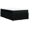 cadre de lit avec matelas noir 120x190 cm tissu