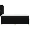 cadre de lit avec matelas Noir 90x200 cm Tissu
