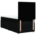 cadre de lit avec matelas Noir 90x200 cm Tissu