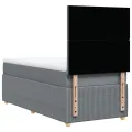 cadre de lit avec matelas Gris clair 100x200cm Tissu
