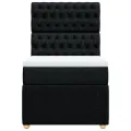 cadre de lit avec matelas Noir 90x200 cm Tissu