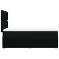 cadre de lit avec matelas Noir 90x200 cm Tissu