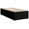 cadre de lit avec matelas Noir 90x200 cm Tissu