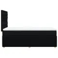 cadre de lit avec matelas Noir 100x200 cm Tissu