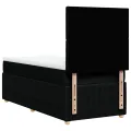 cadre de lit avec matelas Noir 100x200 cm Tissu
