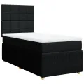 cadre de lit avec matelas Noir 100x200 cm Tissu