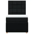 cadre de lit avec matelas Noir 100x200 cm Tissu
