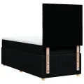 cadre de lit avec matelas Noir 100x200 cm Tissu