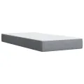 cadre de lit avec matelas Gris clair 90x200 cm Tissu