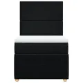 cadre de lit avec matelas Noir 100x200 cm Tissu