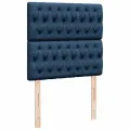 cadre de lit avec matelas Bleu 90x200 cm Tissu
