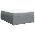 cadre de lit avec matelas Gris clair 140x200cm Tissu
