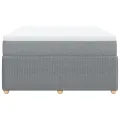 cadre de lit avec matelas Gris clair 140x200cm Tissu