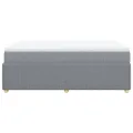 cadre de lit avec matelas Gris clair 140x200cm Tissu