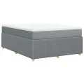 cadre de lit avec matelas Gris clair 140x200cm Tissu