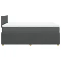 cadre de lit avec matelas Gris foncé 120x200cm Tissu