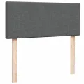 cadre de lit avec matelas Gris foncé 120x200cm Tissu