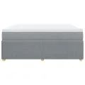 cadre de lit avec matelas Gris clair 180x200cm Tissu