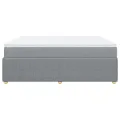 cadre de lit avec matelas Gris clair 180x200cm Tissu