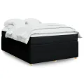 cadre de lit avec matelas Noir 160x200 cm Tissu