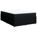 cadre de lit avec matelas Noir 160x200 cm Tissu