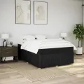 cadre de lit avec matelas Noir 160x200 cm Tissu