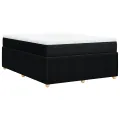 cadre de lit avec matelas Noir 160x200 cm Tissu