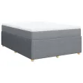 cadre de lit avec matelas Gris clair 160x200cm Tissu
