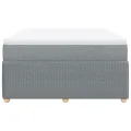 cadre de lit avec matelas Gris clair 160x200cm Tissu