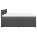cadre de lit avec matelas Gris foncé 180x200cm Tissu