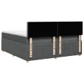cadre de lit avec matelas Gris foncé 180x200cm Tissu
