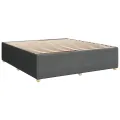 cadre de lit avec matelas Gris foncé 180x200cm Tissu