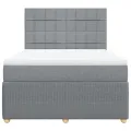 cadre de lit avec matelas Gris clair 160x200cm Tissu