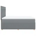 cadre de lit avec matelas Gris clair 160x200cm Tissu