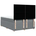 cadre de lit avec matelas Gris clair 160x200cm Tissu