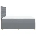 cadre de lit avec matelas Gris clair 160x200cm Tissu