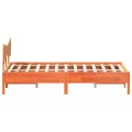 Cadre de lit sans matelas cire marron 140x200cm bois pin massif