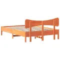 Cadre de lit sans matelas cire marron 140x200cm bois pin massif