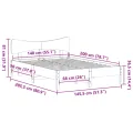 Cadre de lit sans matelas cire marron 140x200cm bois pin massif