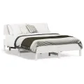 Cadre de lit sans matelas blanc 120x200 cm bois de pin massif