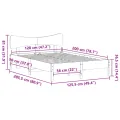 Cadre de lit sans matelas blanc 120x200 cm bois de pin massif