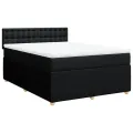 cadre de lit avec matelas Noir 140x200 cm Tissu