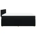 cadre de lit avec matelas Noir 140x200 cm Tissu