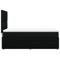 cadre de lit et matelas Noir 80x200 cm Tissu