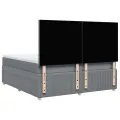 cadre de lit avec matelas Gris clair 180x200cm Tissu