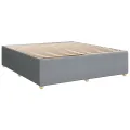 cadre de lit avec matelas Gris clair 180x200cm Tissu